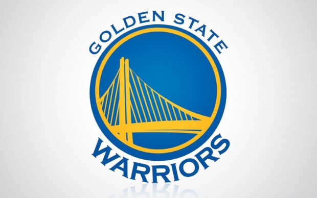 Golden State logo with iconic bridge design in blue and yellow colors