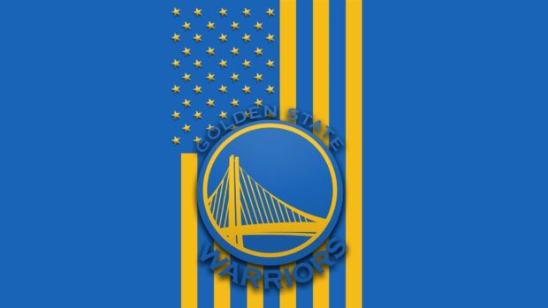 Golden State logo with stars and stripes design in blue and yellow colors