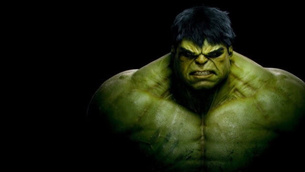 Incredible Hulk character showing fierce anger and muscular strength in high detail