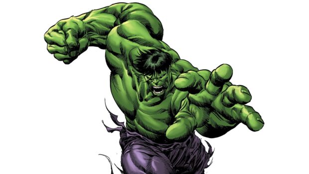 Incredible Hulk in action showing remarkable strength and anger