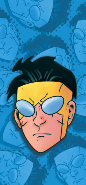 Invincible face showing determination with reflective sunglasses and black hair