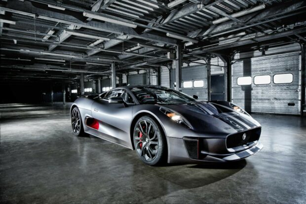 A sleek Jaguar cars design parked in a modern garage setting