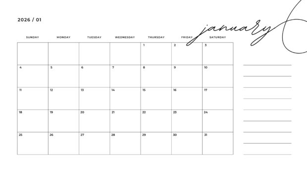 January 2026 Calendar Desktop HD Wallpaper (11)