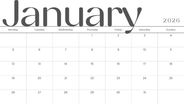 January 2026 Calendar HD Wallpaper (4)
