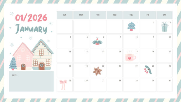 January 2026 Calendar HD Wallpaper (8)