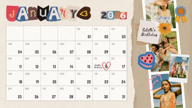 January 2026 Calendar HD Wallpaper (9)