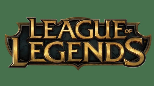 League Of Legends logo in gold with dark background for League Of Legends logo wallpapers