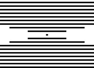 Black and white lines creating an abstract pattern with varying thickness and spacing
