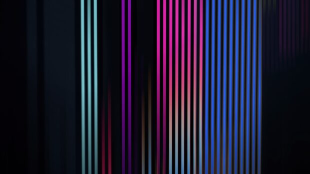 Colorful vertical lines gradient on a dark background with blue purple and red tones