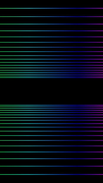 Neon gradient lines form a geometric abstract pattern with vibrant colors on a black background
