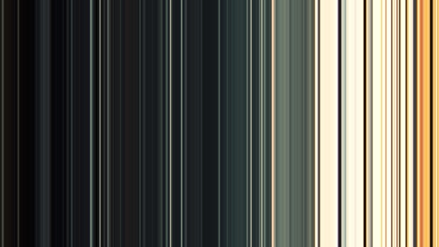 Vertical gradient lines forming a colorful spectrum with dark to light shades of lines