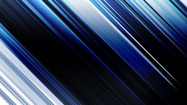 Blue and white lines creating a dynamic pattern of lines in high definition
