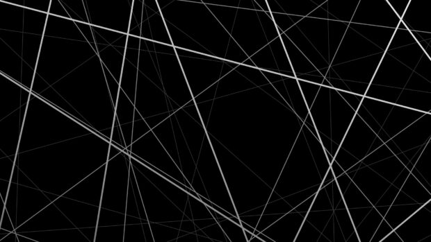 Abstract gray lines crossing over a black background with dynamic lines pattern