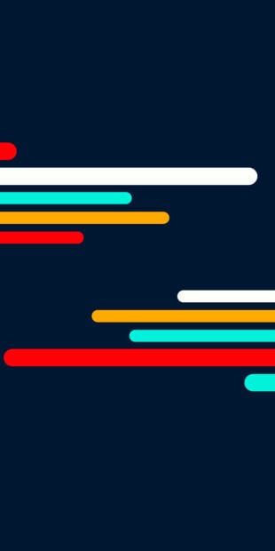 Colorful horizontal lines design on a dark background with vibrant accents of white red orange and cyan