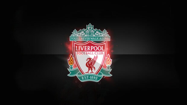 Liverpool Fc logo with glowing effect on dark background