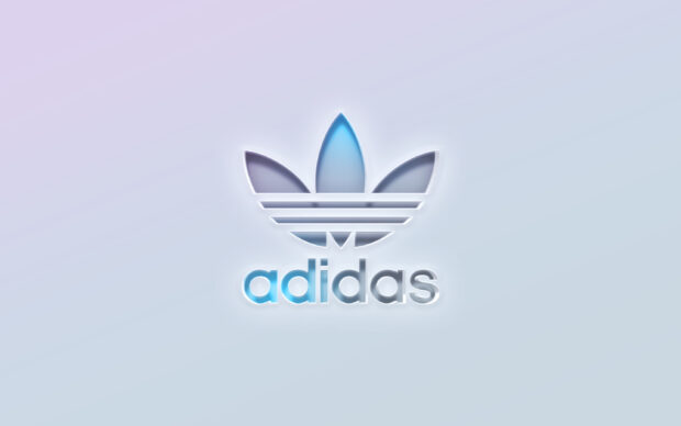 A high quality 2K Adidas logo on a soft gradient background for desktop use