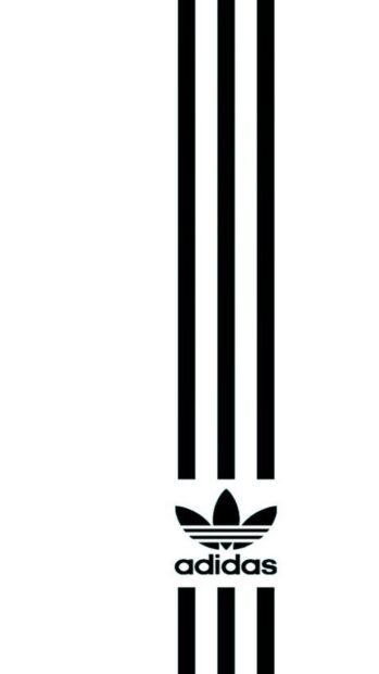 Adidas logo with three black stripes on a white background for phone
