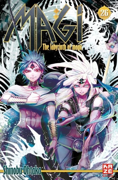 Two powerful magi characters with mystical third eyes and magical elements around them