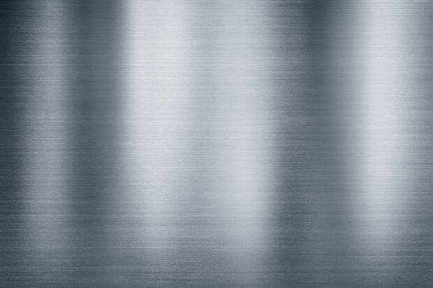 Brushed metal texture with smooth vertical gradients and reflective surface