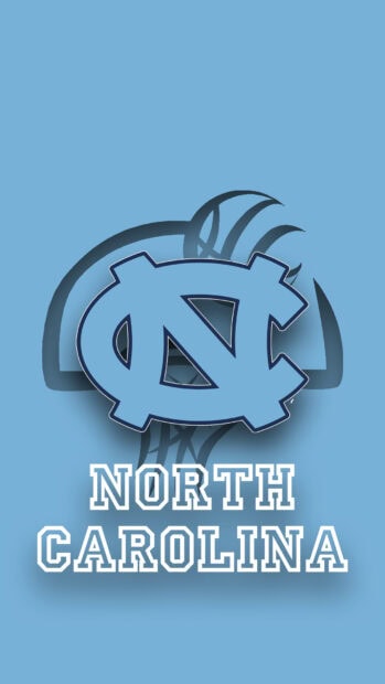 The North Carolina logo with a basketball design on a blue background
