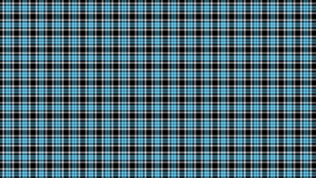 Blue and black plaid pattern with intersecting lines in a classic plaid pattern