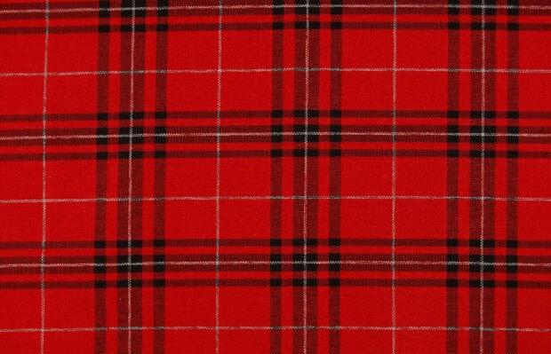 Red plaid pattern with black and white lines creating a classic checked fabric design