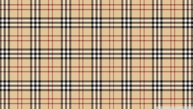 Classic beige plaid pattern with black and red lines forming a traditional checked design