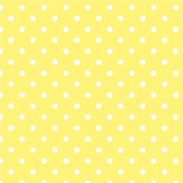 White polka dots pattern on a yellow background with polka dot design