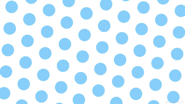 Blue polka dot pattern with round shapes on white background for desktop design