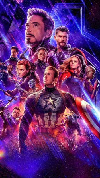 Avengers superheroes united in a cosmic battle poster