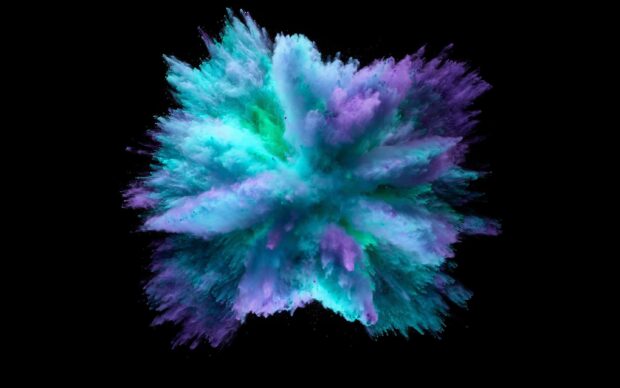 Vibrant blue and purple powder explosion showcasing dynamic powder colors