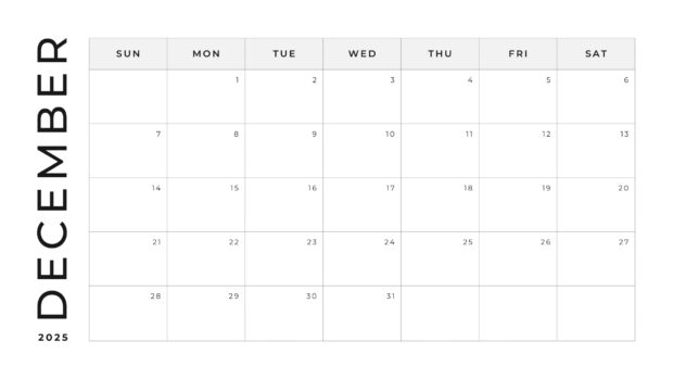 Simple December 2025 Calendar Wallpaper (6)