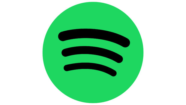 Spotify symbol on green circle representing the Spotify music streaming service