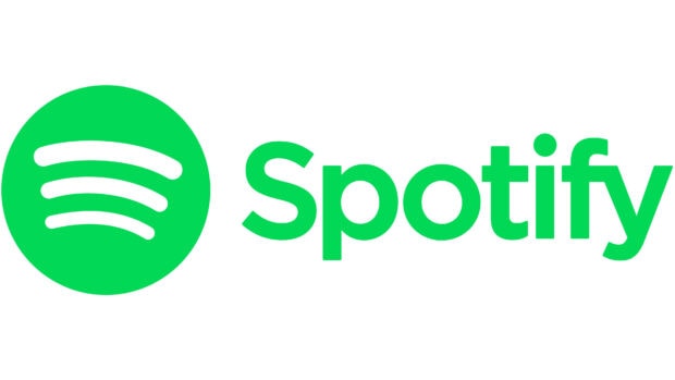 Spotify logo in green color displayed on a white background with clear branding style