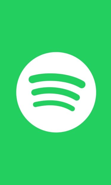 Spotify logo on green background perfect for mobile screens