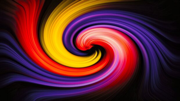 A vibrant swirl design with red purple and yellow colors forming an abstract swirl pattern