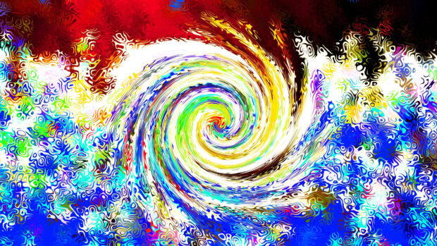 Colorful swirl art with dynamic swirling patterns and vibrant colors in abstract style