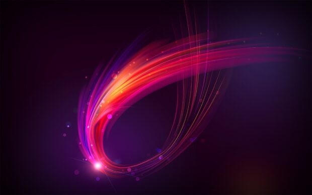Vibrant swirl in bright colors creating a dynamic swirl effect on a dark background
