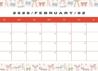 February 2026 Calendar HD Wallpaper (1)