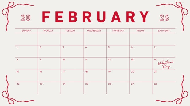 February 2026 Calendar Wallpaper HD free download (3)