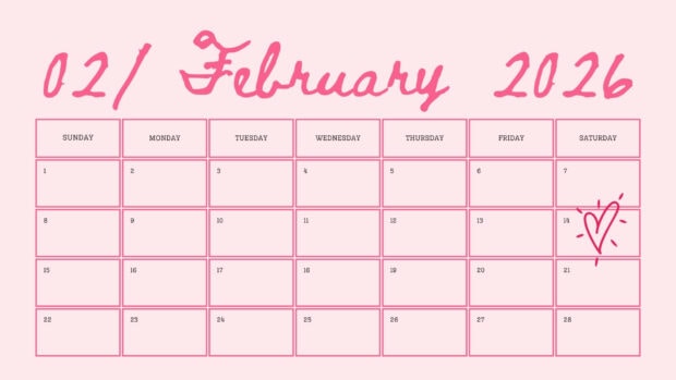 February 2026 Calendar Wallpaper HD free download (8)