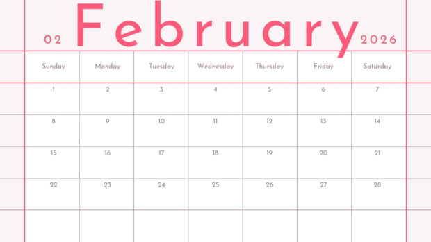 Free Download February 2026 Calendar Desktop Wallpaper (4)