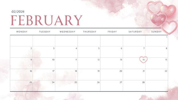 Free Download February 2026 Calendar Desktop Wallpaper (5)