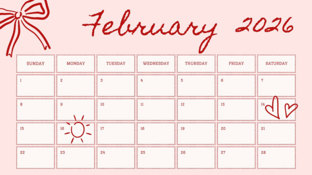 Free Download February 2026 Calendar Desktop Wallpaper (7)