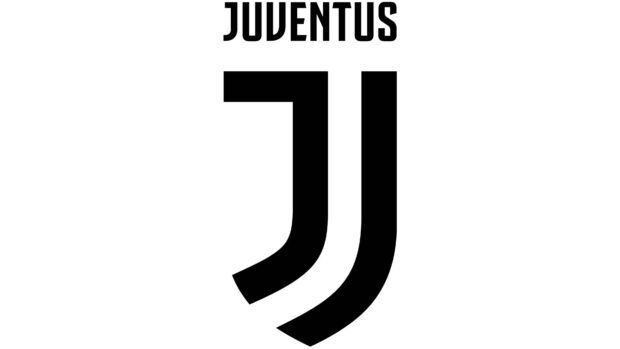 The Juventus logo featuring two black stylized J letters on a white background