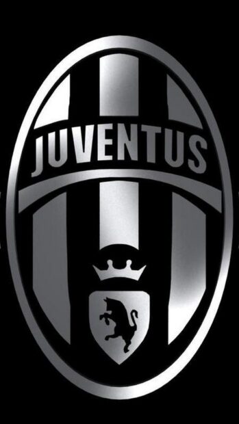 Juventus logo with a black and silver design for Juventus fans