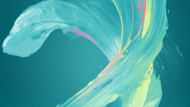 Abstract paint strokes with vibrant colors and smooth flowing texture