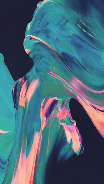 Abstract colorful paint strokes flowing dynamically