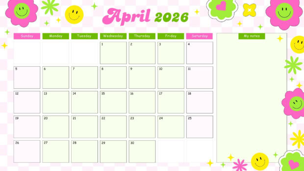 April 2026 Calendar Desktop Flower Wallpaper (7)
