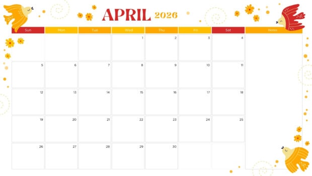 April 2026 Calendar Desktop Wallpaper (4)